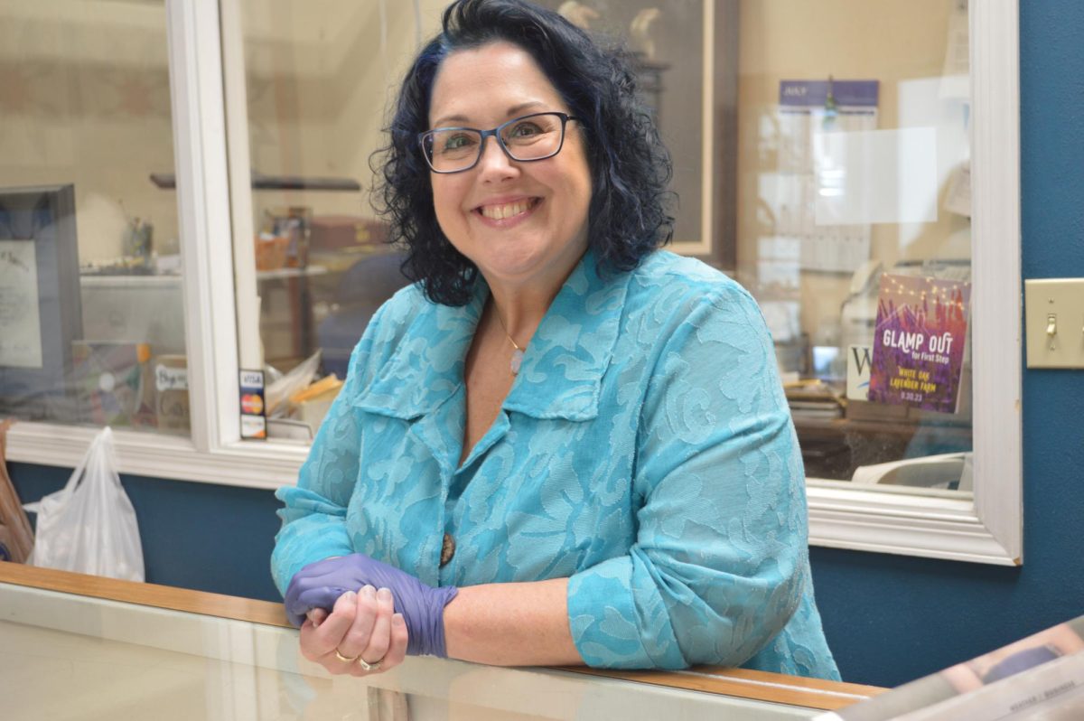 Tina Shull has been working at James Mchone Jewelry for 30 years. She is a graduate 
gemologist, and she enjoys the experience of being able to work in a jewelry store. “Fabulous, it’s been interesting, it’s really helped me become well rounded,” Shull said.