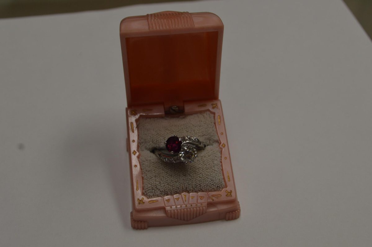 Shull describes her favorite piece of jewelry in the store. “My favorite piece of jewelry is this red ruby. I’m not too into rubies but this caught my eye,” Shull said.“It has a stunning deep red color.”