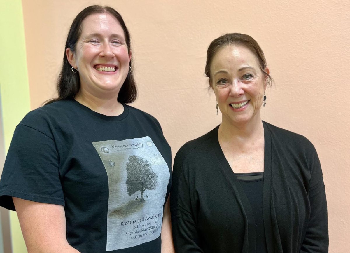 Rebecca Thomas, educational director of Dance & Company, and Drew Jones, founder and owner of Dance & Company, stand in one of the two waiting rooms inside of Dance & Co. on Tuesday, July 9th. "[Dance is] just something I grew up doing and fell in love with," said Thomas, "it brings a sense of joy," said Jones.