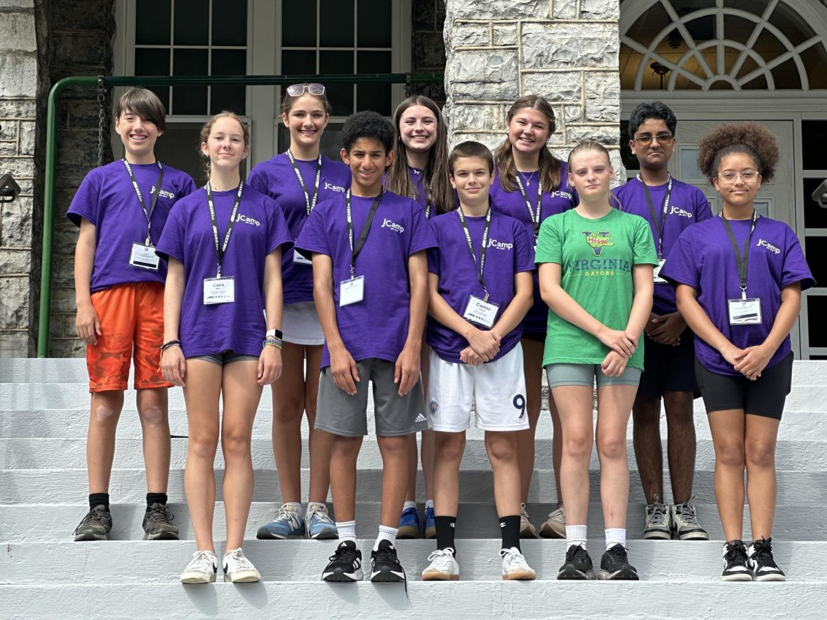 From left to right: (front row) Cora Wiley, Antony Elgohary, Carter Jenkins, Lilly Nutter and Hayden Knight; (back row) Jackson Prins, Gabriella Davies,  Grace Fleshman, Addison Flint and Arvin Naveen John