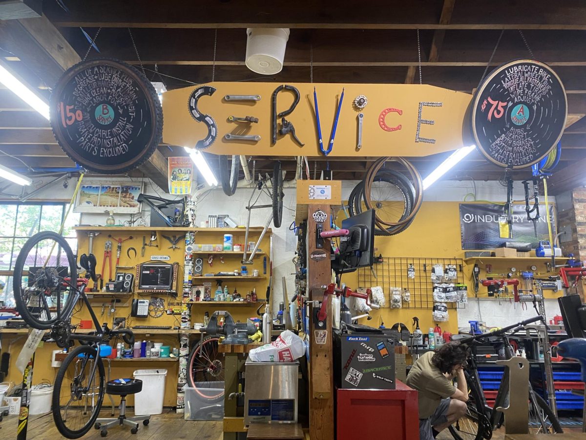 The Shenandoah Bicycle Company fixes bikes at their shop. Photo by Alana Trouilla-Zuniga